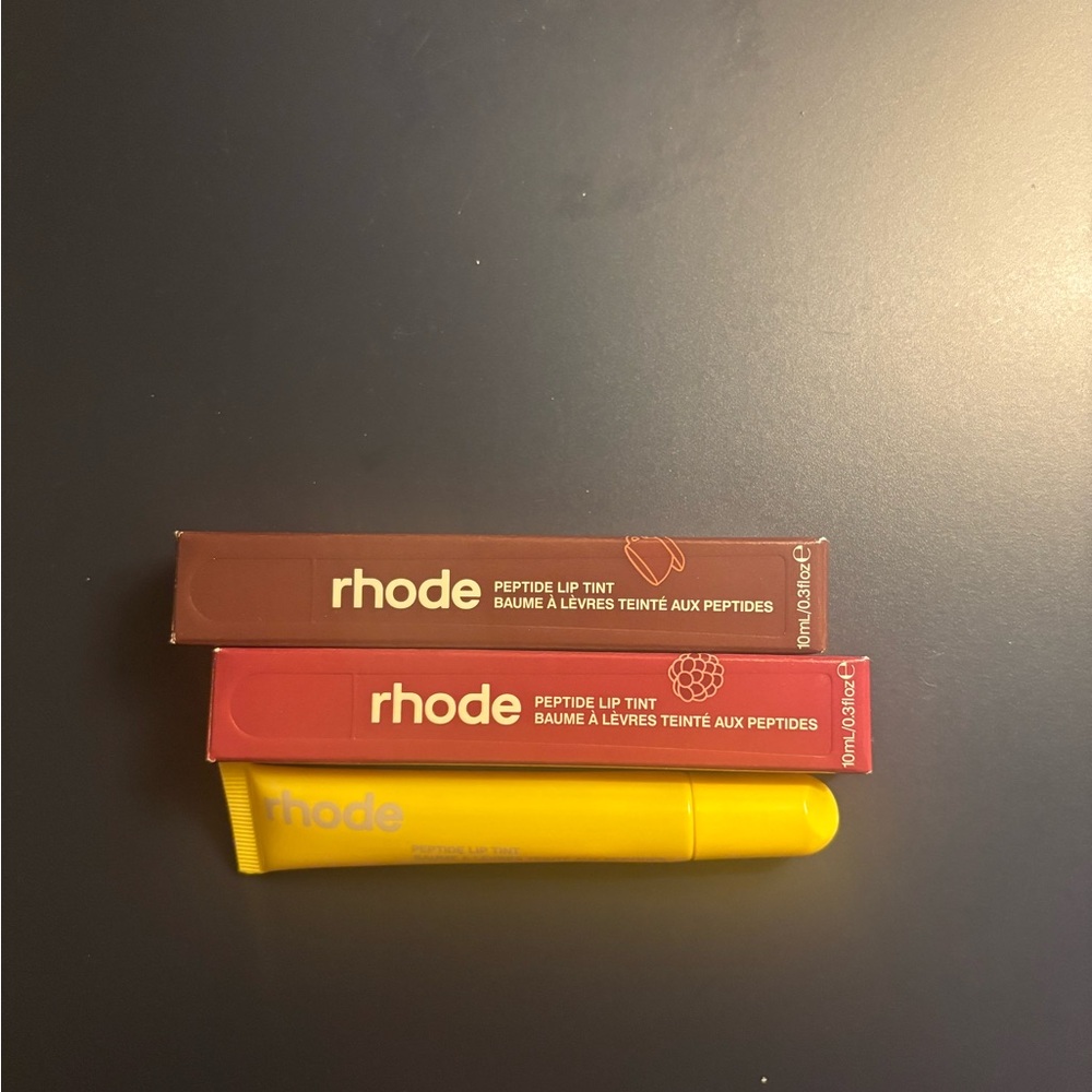 Limted edition RHODE Peptide Lip Tint trio. Ecpresso,raspberry jelly and lemonti - Picture 3 of 7